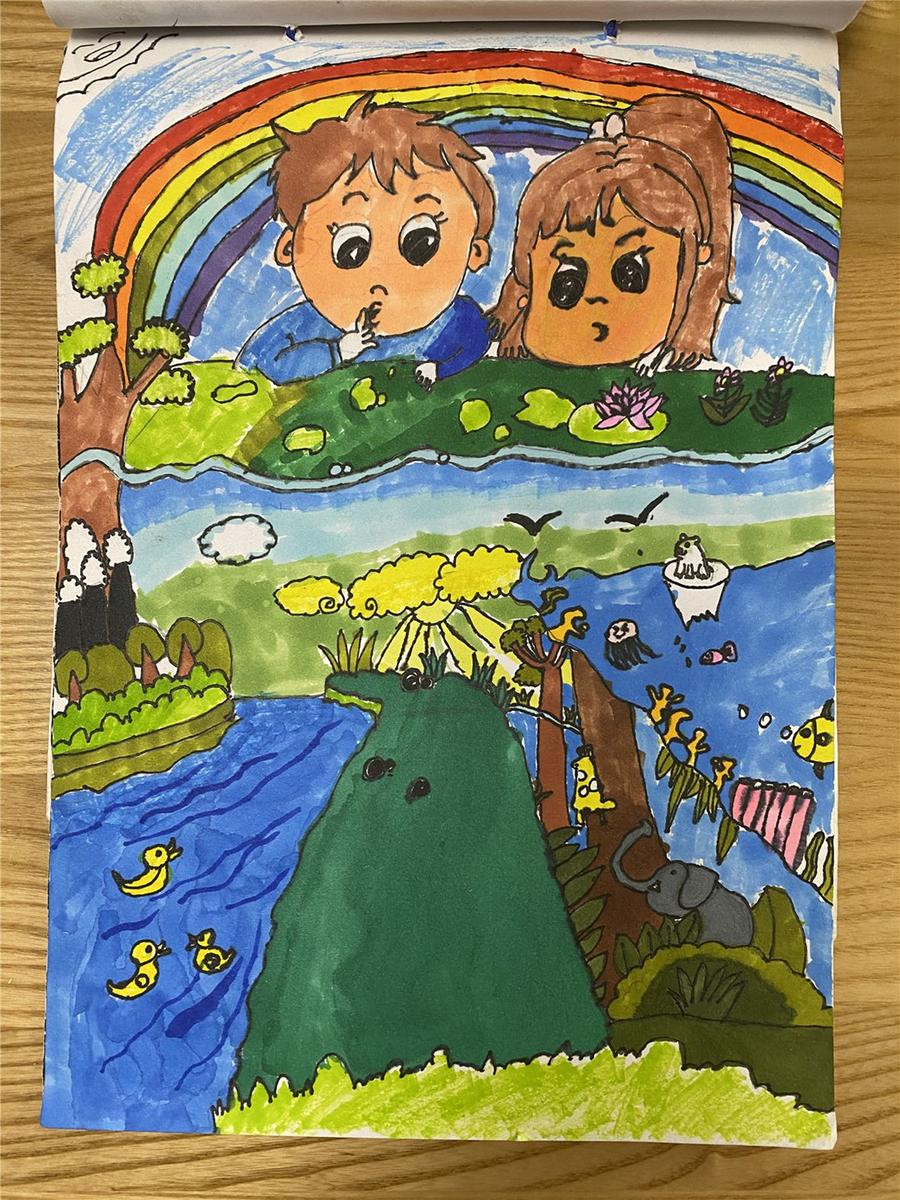 《夏日彩虹，保護(hù)地球》 孫睿陽 7歲