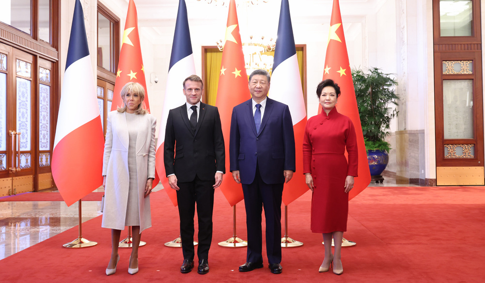 習近平同法國總統(tǒng)馬克龍會談