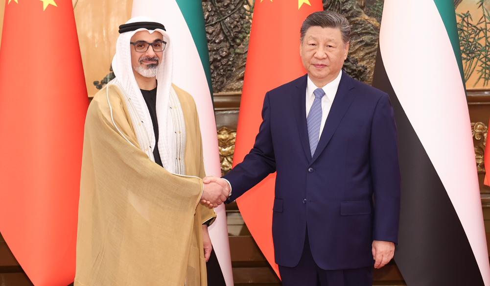 習(xí)近平會(huì)見阿聯(lián)酋阿布扎比王儲(chǔ)哈立德