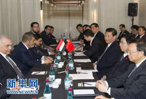 習近平會見埃及總統(tǒng)均同意深化中埃戰(zhàn)略合作關系